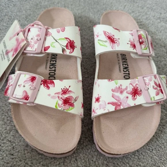 NWT Birkenstock Arizona Womens Blossom White Birko-Flo - Picture 3 of 9